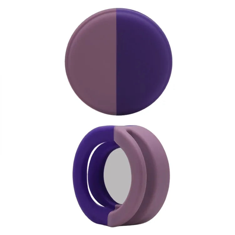 Siliconen hoesje voor Apple AirTag voor huisdierhalsband - 34x34x16.7mm (taro paars)