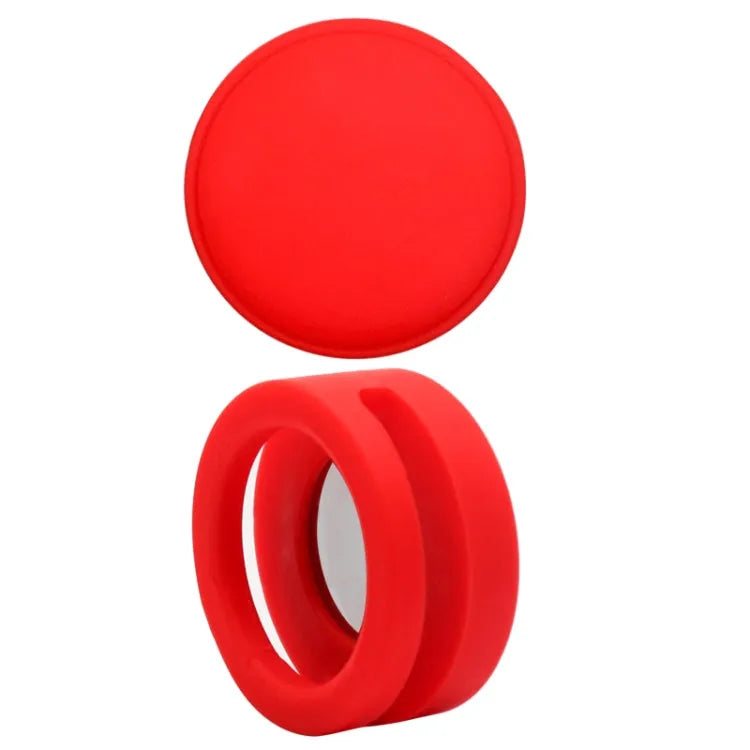 Siliconen hoesje voor Apple AirTag voor huisdierhalsband - 35.9x35.9x19.2mm (rood)