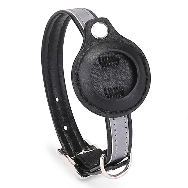 Huisdierhalsband met houder voor Apple AirTag, maat S (zwart)