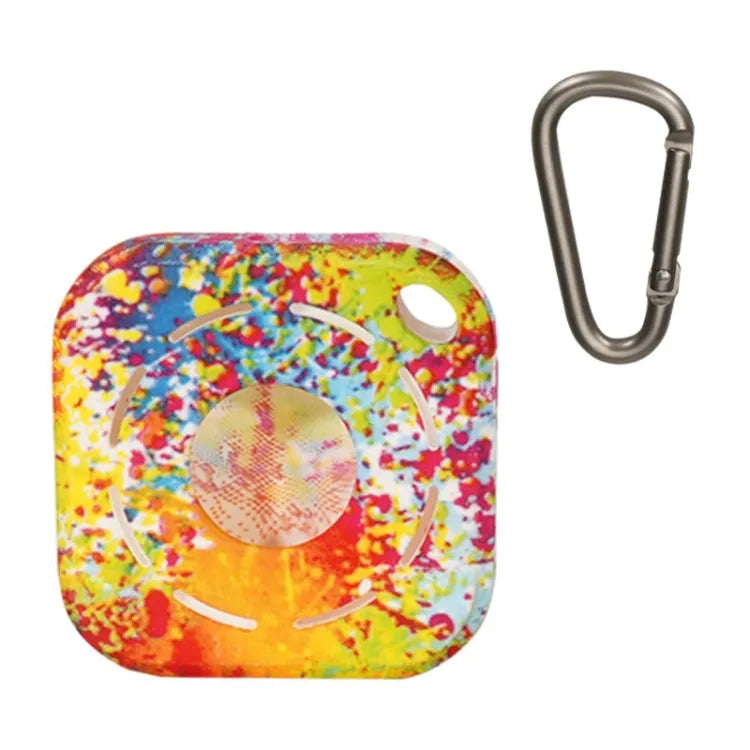 Siliconen anti-verlies beschermhoesje met hanggesp voor Apple AirTag (graffiti)