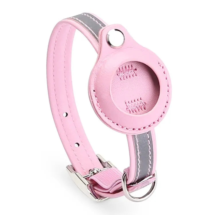 Huisdierhalsband met houder voor Apple AirTag, maat XS (roze)