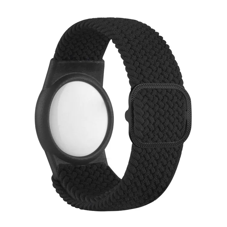 Nylon polsband met TPU-hoesje voor Apple AirTag (zwart)