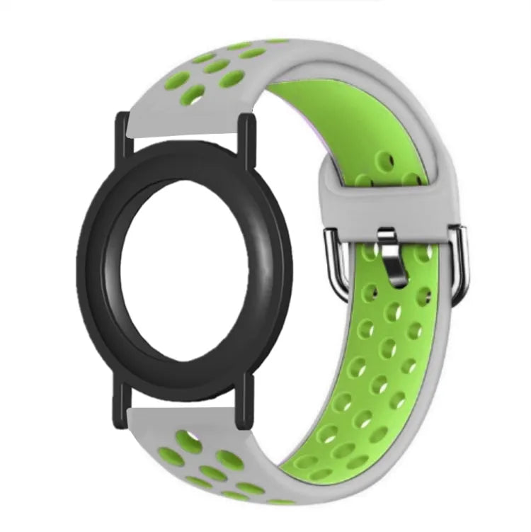 Siliconen polsband voor Apple AirTag (grijs groen)