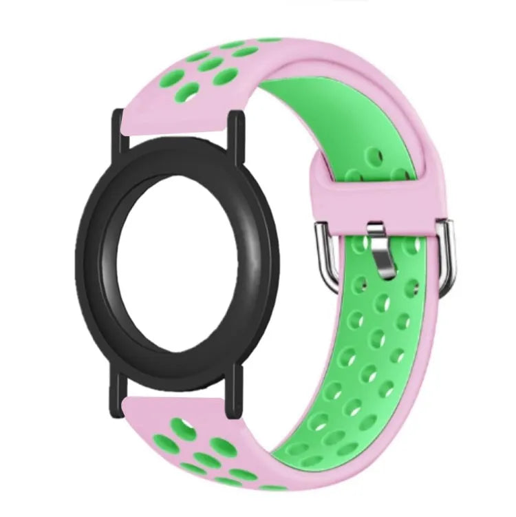 Siliconen polsband voor Apple AirTag (roze groen)