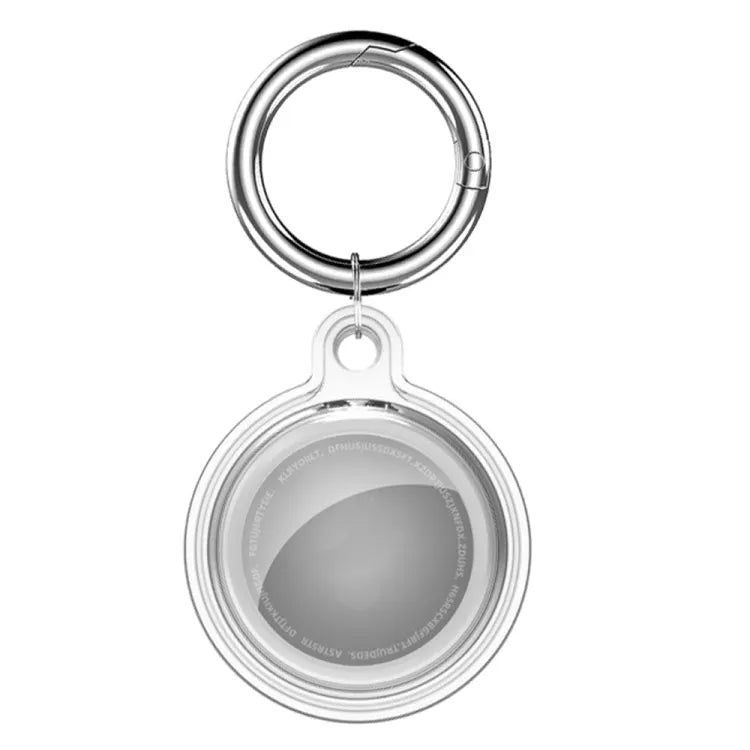 All-inclusive Clear Crystal Shockproof Protective Cover Case met sleutelhaakhaaklus voor Apple AirTag (transparant)
