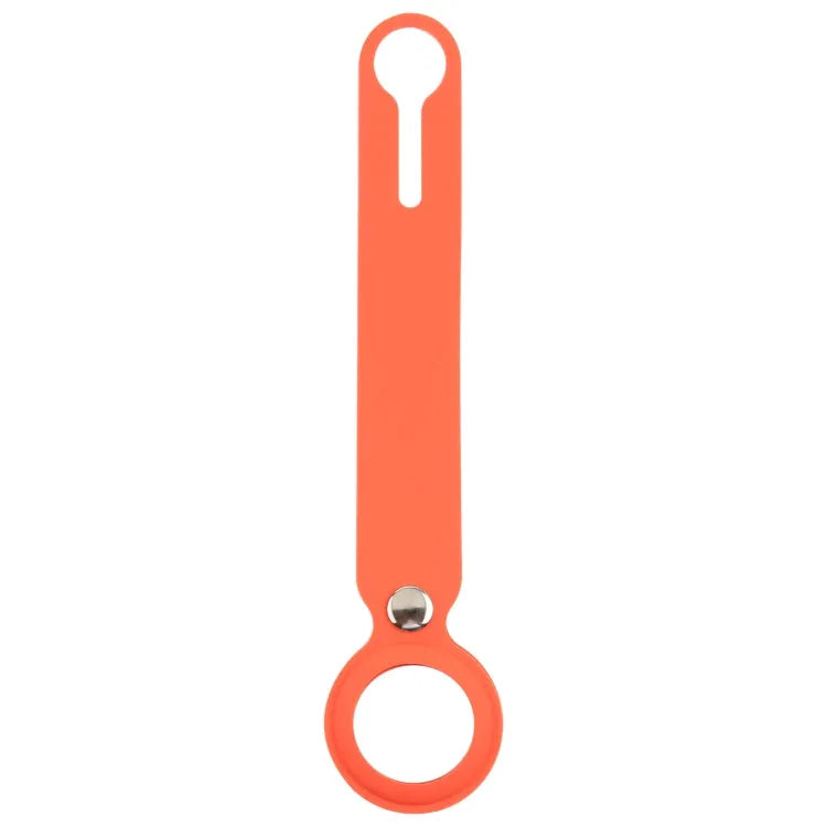 Schokbestendige anti-scratch siliconen beschermhoes deksel met hanglus voor Apple AirTag (rood)