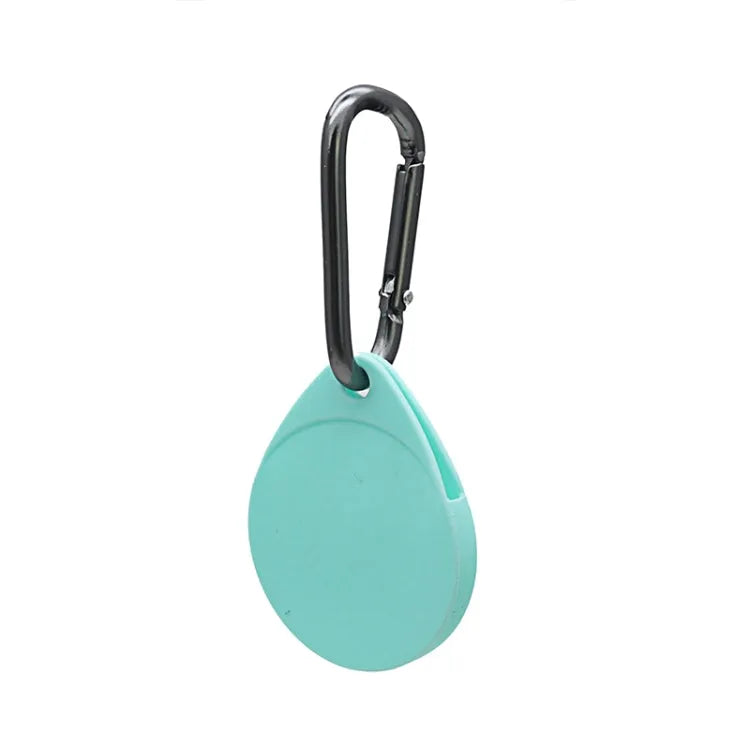 2 housses de protection antichoc et anti-rayures en silicone avec mousqueton pour Airtag (vert menthe)