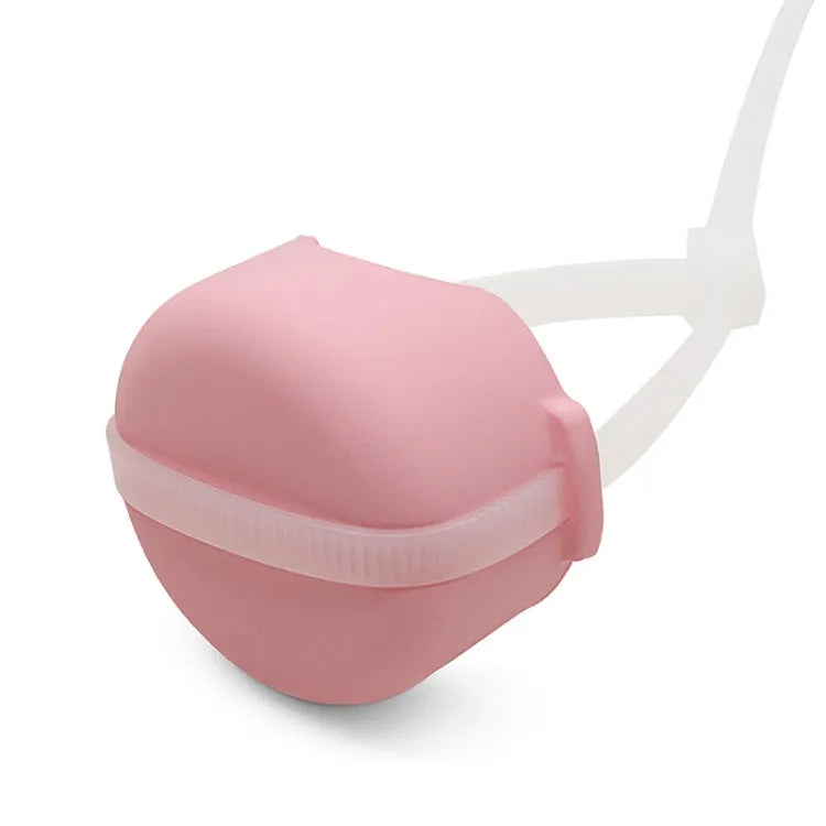 Fiets en step waterdicht siliconen full-cover beschermhoesje voor Apple AirTag (roze)