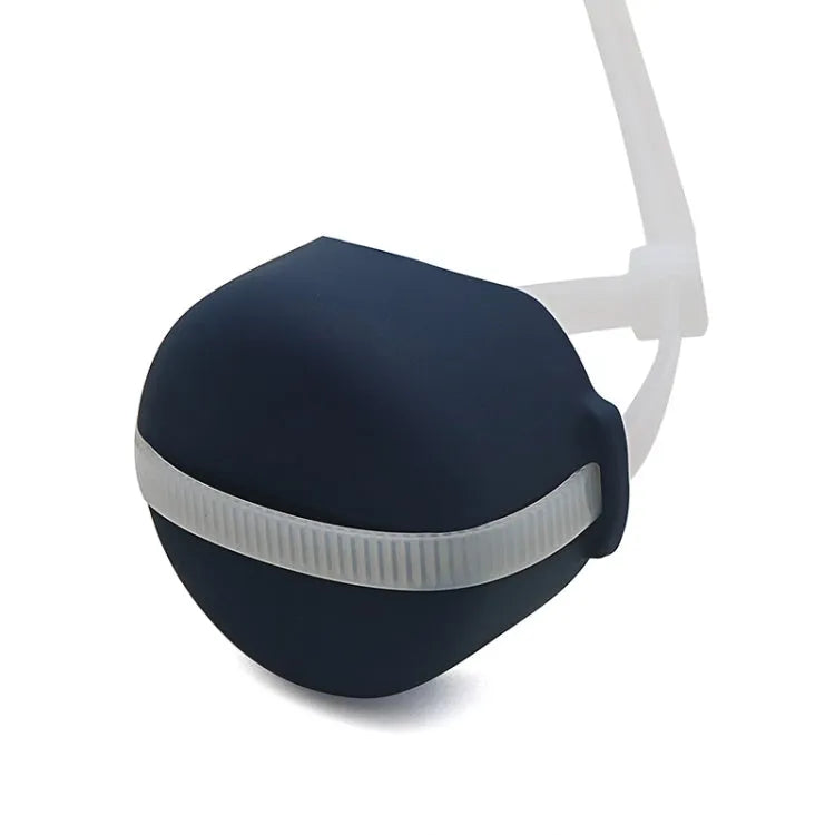Fiets en step waterdicht siliconen full-cover beschermhoesje voor Apple AirTag (donkerblauw)