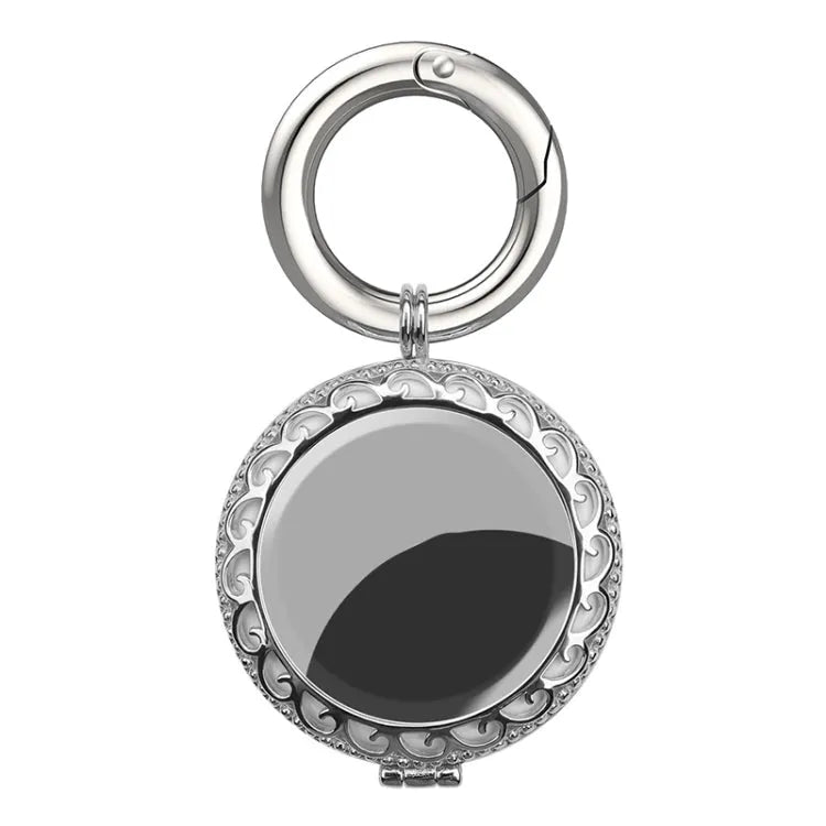 Verguld sleutelhanger-beschermhoesje voor Apple AirTag (wit goud)
