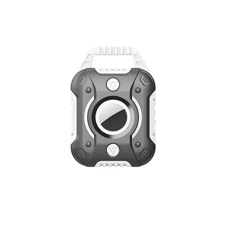 King Kong TPU + PC beschermhoesje voor Apple AirTag (wit + grijs)