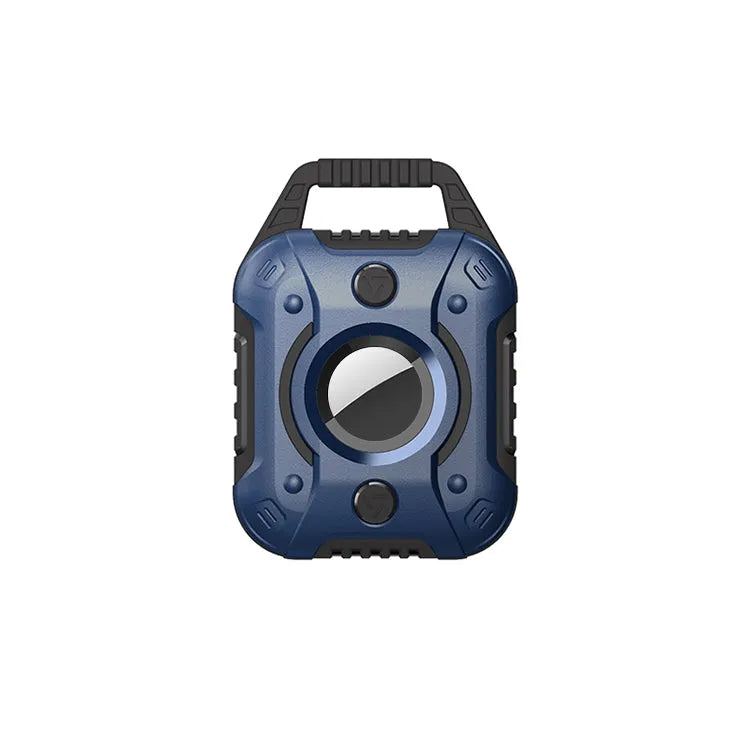 King Kong TPU + PC beschermhoesje voor Apple AirTag (zwart + donkerblauw)