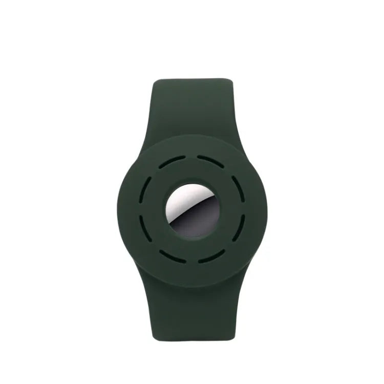 Siliconen polsband-beschermhoesje voor Apple AirTag (diepgroen)