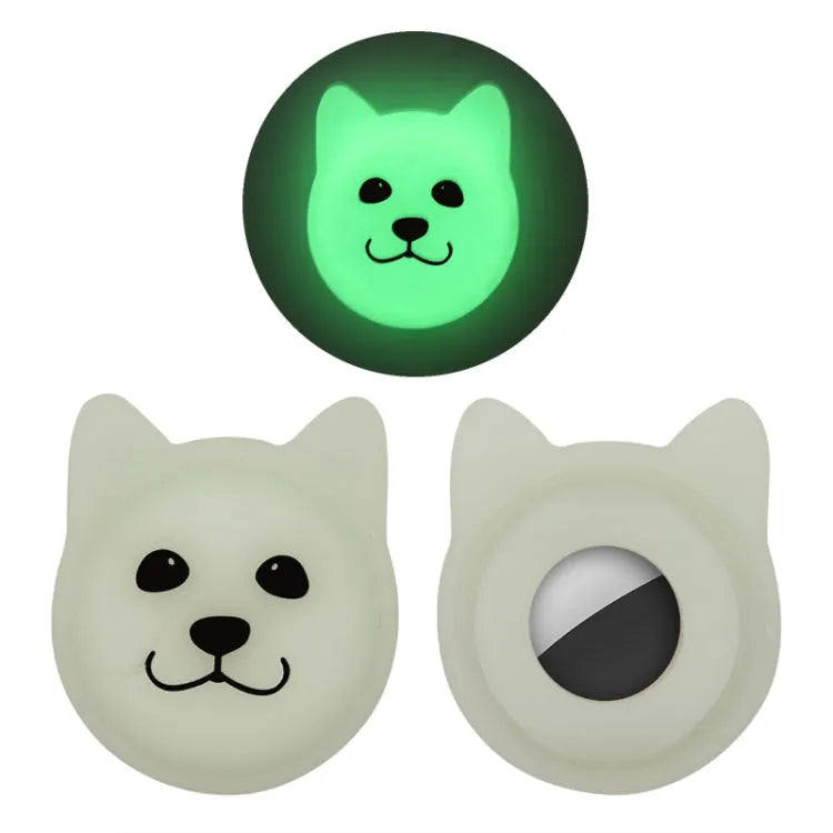 Siliconen halsbandhoesje voor Apple AirTag (fluorescerend groen)