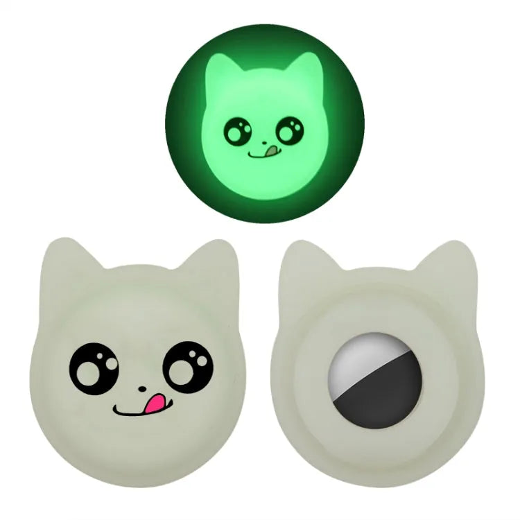 Siliconen halsbandhoesje voor Apple AirTag (fluorescerend groen)