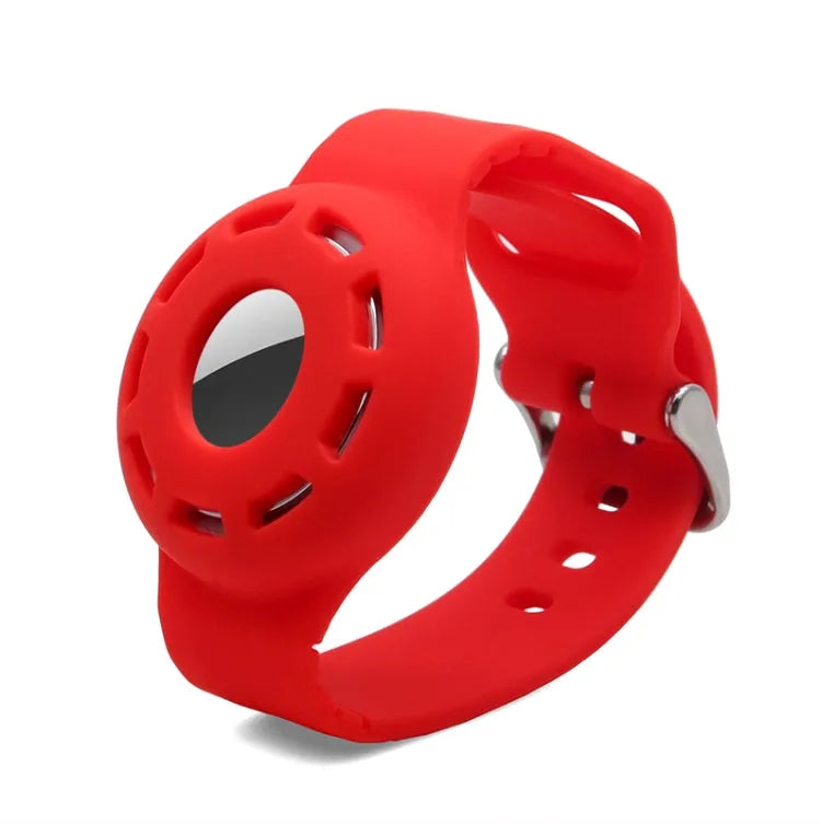 Siliconen beschermhoesje met polsband voor Apple AirTag (rood)
