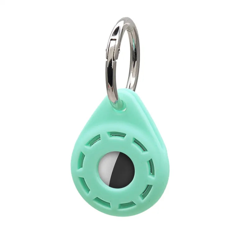 Silicone schokbestendig beschermhoesje met sleutelringlus voor Apple AirTag (meerkleurig)