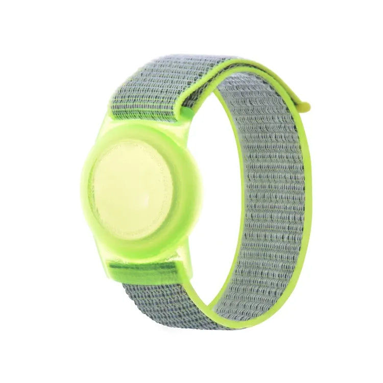 Bracelet de protection en nylon antichoc et anti-rayures en TPU pour Airtag (jaune vif)