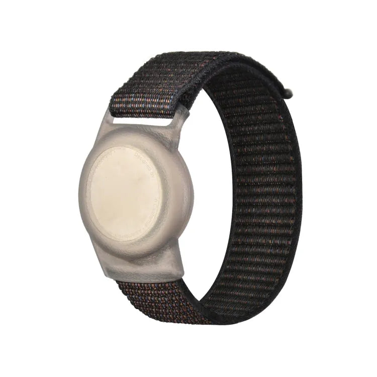 Nylon armband met TPU-beschermhoes voor Apple AirTag (zwart)