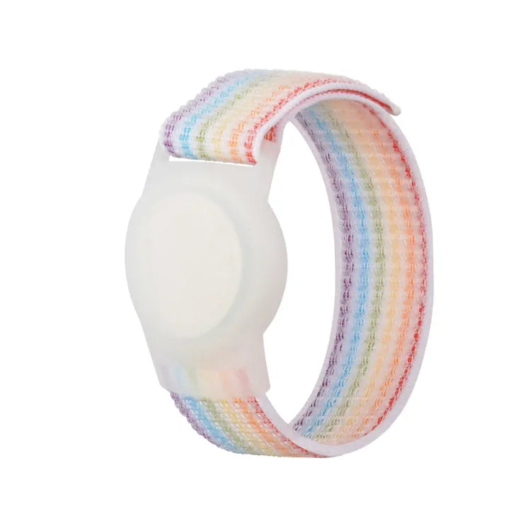 Nylon armband met TPU-beschermhoes voor Apple AirTag (kleurrijk)
