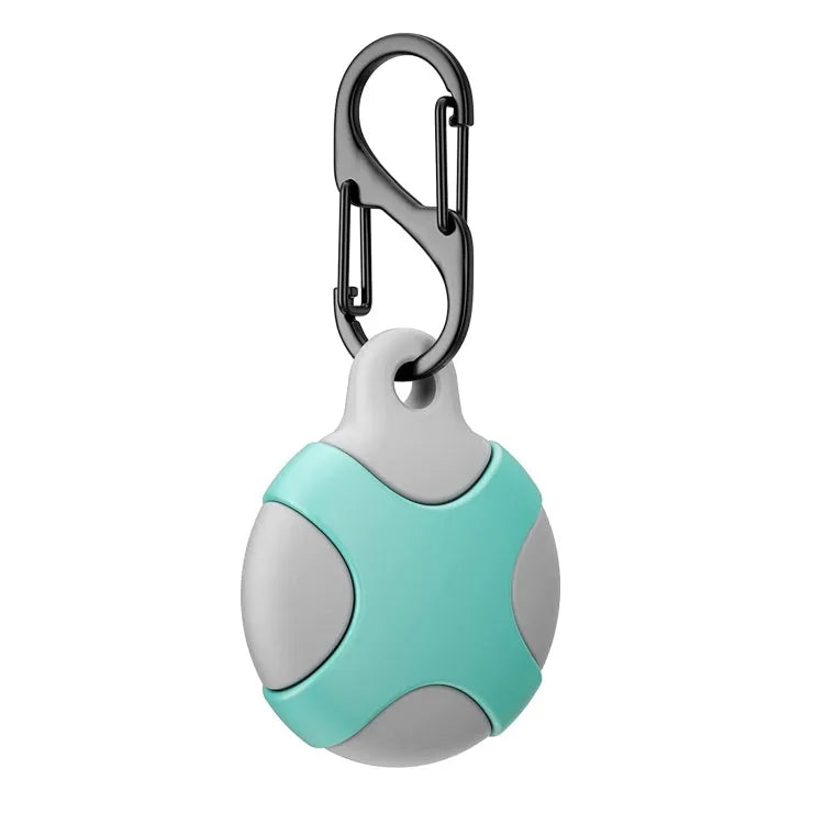 Waterdichte rugged AirTag-hoes met carabiner voor Apple AirTag (grijsgroen)
