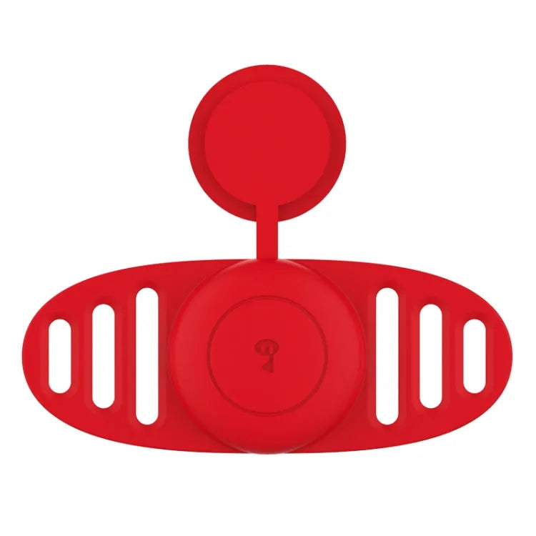 Binaural waterdichte beschermhoes voor Apple AirTag huisdierhalsband (rood)