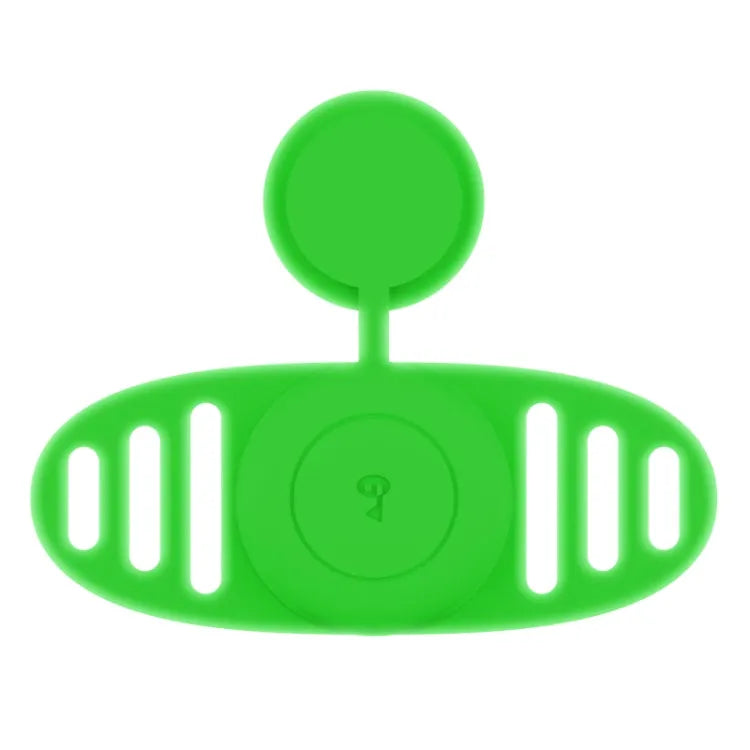 Für Airtag Binaural Cover Wasserdichte Tracker Hülle Haustierhalsband Locator Silikonhülle, Farbe: Leuchtendes Grün