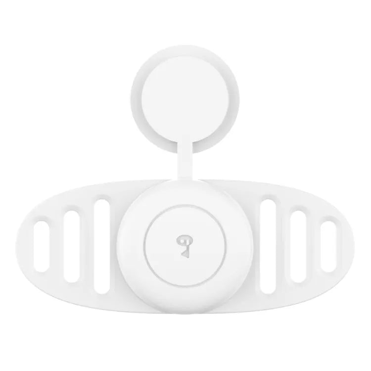 Pour AirTag Housse Binaurale Étanche Étui Traceur Collier pour Animaux de Compagnie Housse en Silicone, Couleur : Blanc