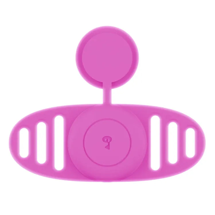 Pour Airtag Housse Binaurale Étanche Étui Tracker Collier pour Animaux de Compagnie Localisateur Housse en Silicone, Couleur : Rose Lumineux