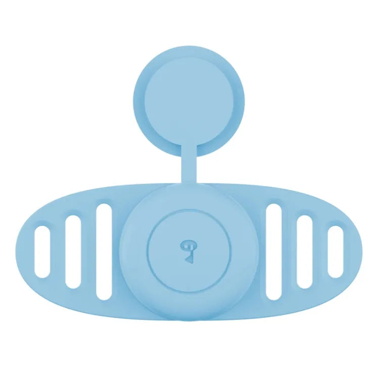 Binaural waterdichte beschermhoes voor Apple AirTag huisdierhalsband (lichtblauw)