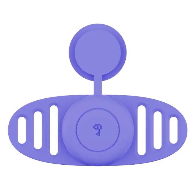 Binaural waterdichte beschermhoes voor Apple AirTag huisdierhalsband (violet paars)