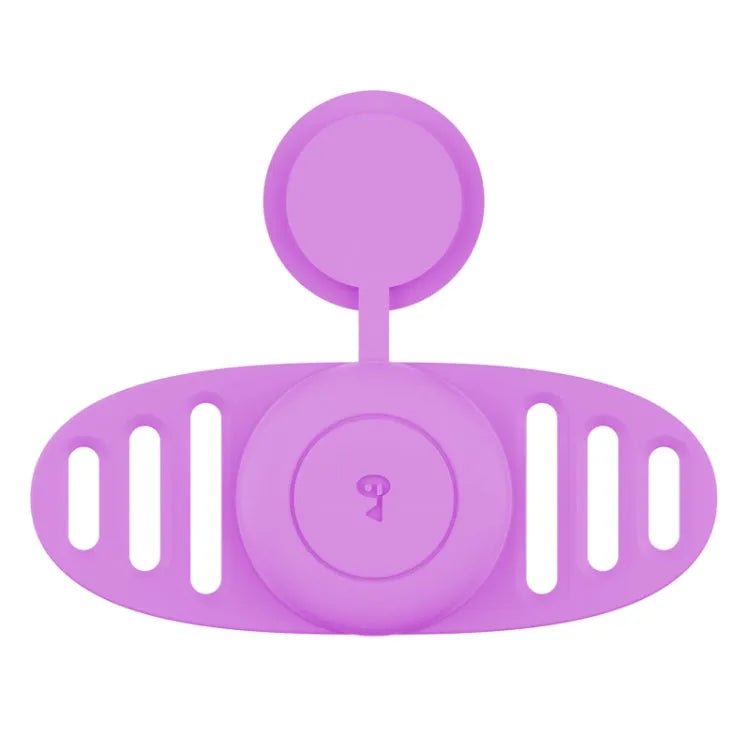 Binaural waterdichte beschermhoes voor Apple AirTag huisdierhalsband (lichtpaars)