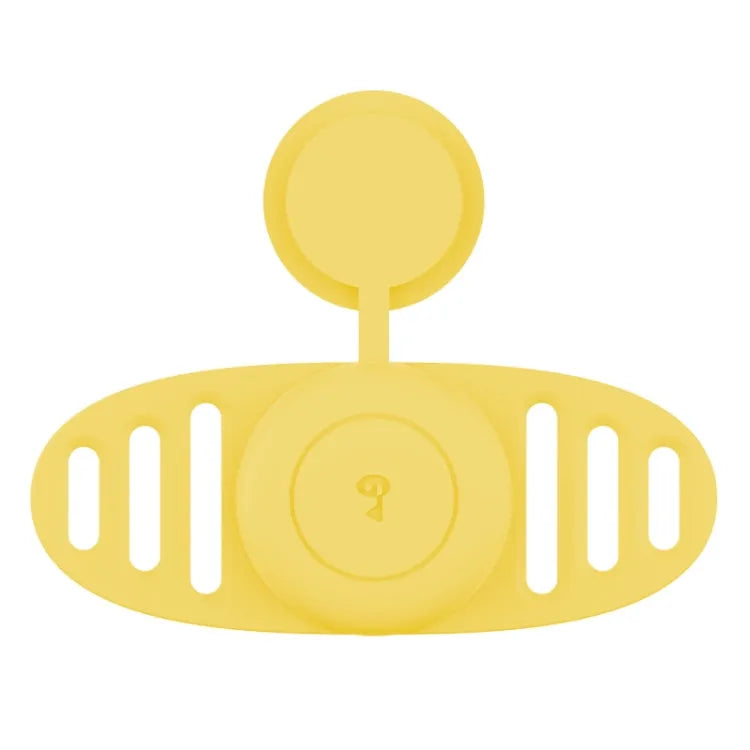 Binaural waterdichte beschermhoes voor Apple AirTag huisdierhalsband (geel)