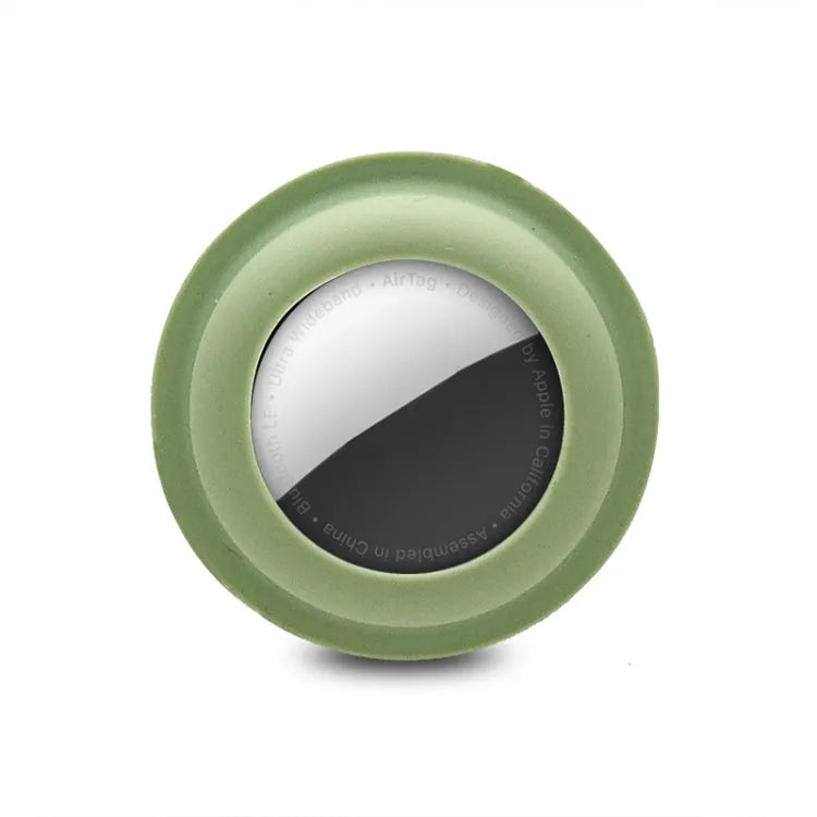 Coque de protection antichoc en silicone anti-rayures de type adsorption pour AirTag (vert herbe)