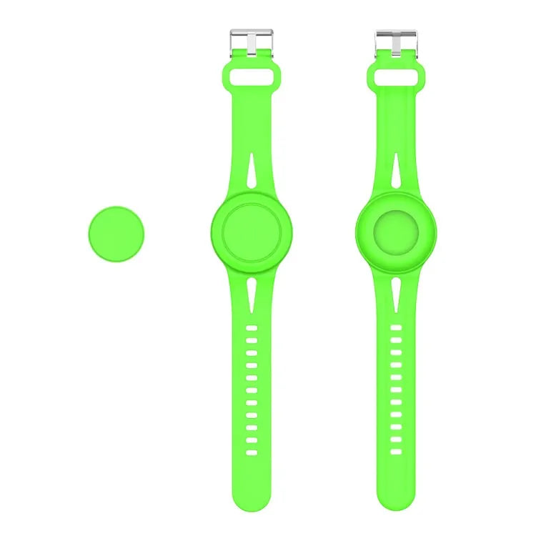 Siliconen polsbandhoes voor Apple AirTag (lichtgevend groen)