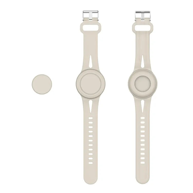 Siliconen polsbandhoes voor Apple AirTag (beige)