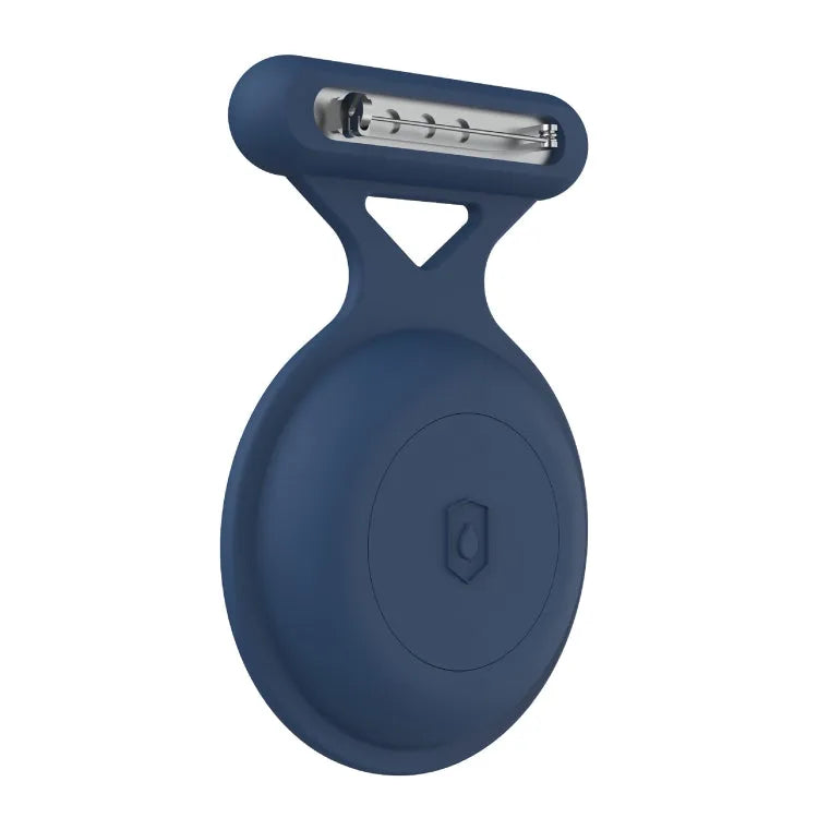 Waterdicht siliconen beschermhoesje met broche voor Apple AirTag (diepblauw)