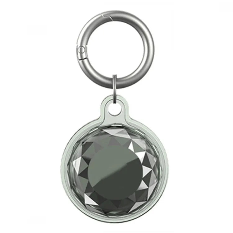 TPU all-inclusive waterdicht beschermhoesje set van 3 met sleutelhanger voor Apple AirTag (transparant groen)