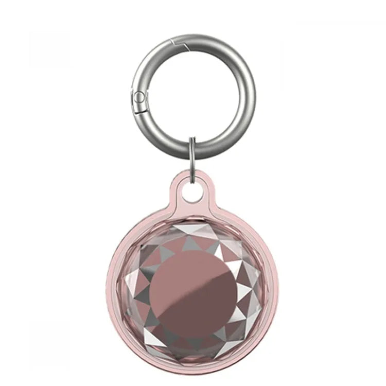 TPU all-inclusive waterdicht beschermhoesje set van 3 met sleutelhanger voor Apple AirTag (transparant rood)