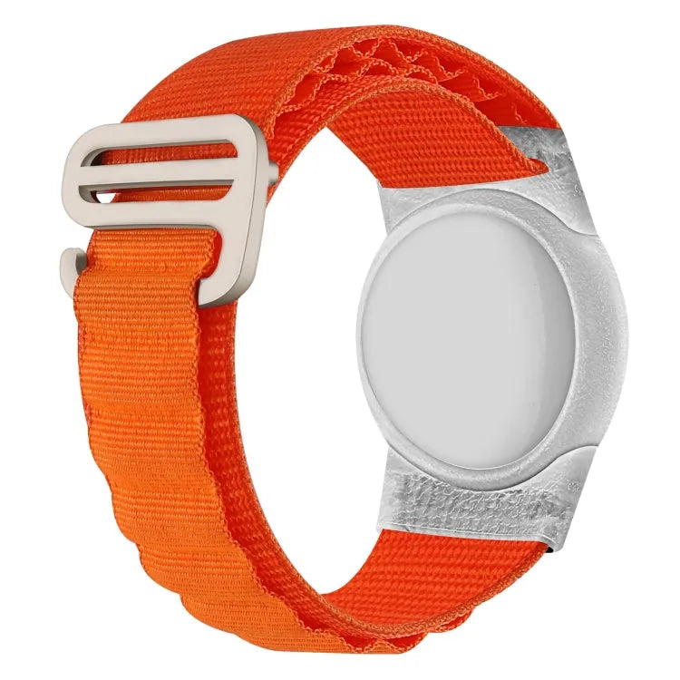 Apple AirTag Nylon Polsband met Beschermhoesje (oranje)