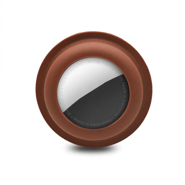 Adsorptie Siliconen Beschermhoesje voor Apple AirTag (bruin)