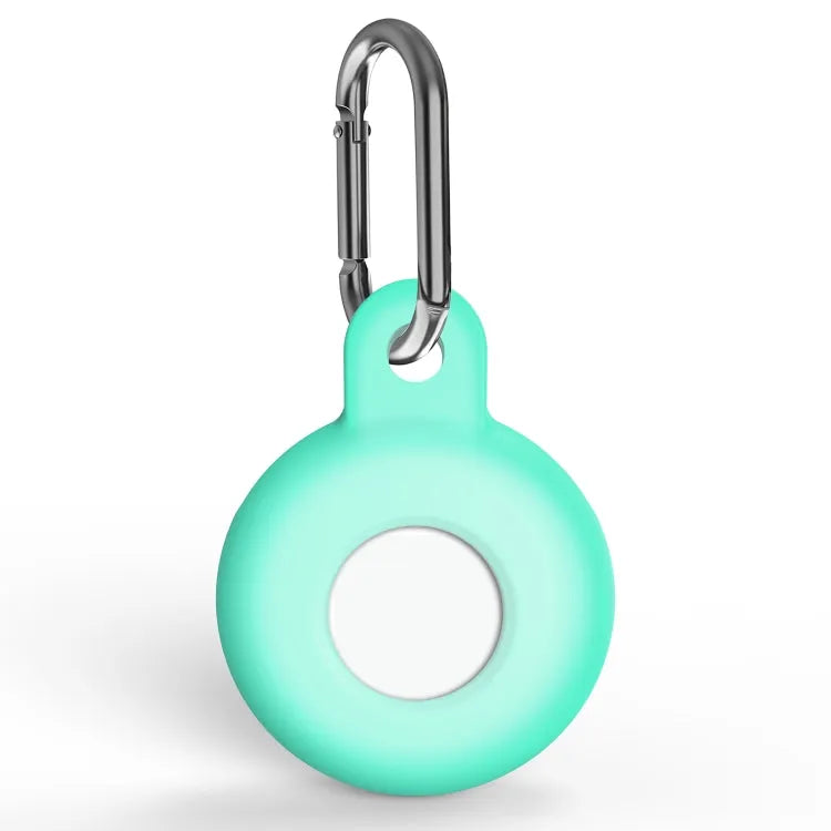 Siliconen Beschermhoesje met Karabijnhaak voor Apple AirTag (fluorescerend groen)