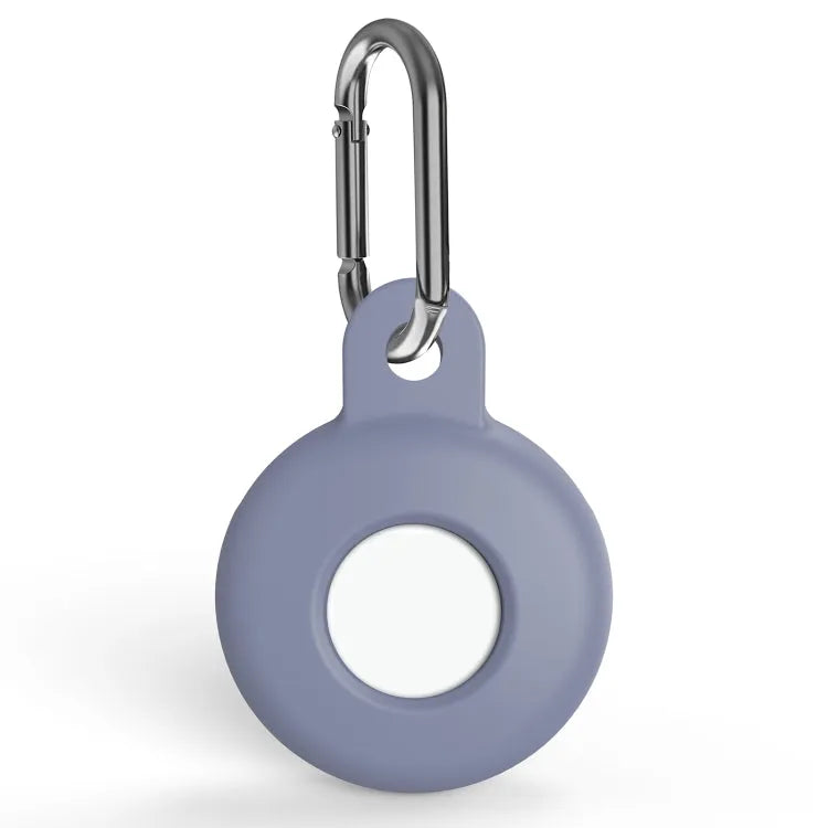 Siliconen Beschermhoesje met Karabijnhaak voor Apple AirTag (lavendel)
