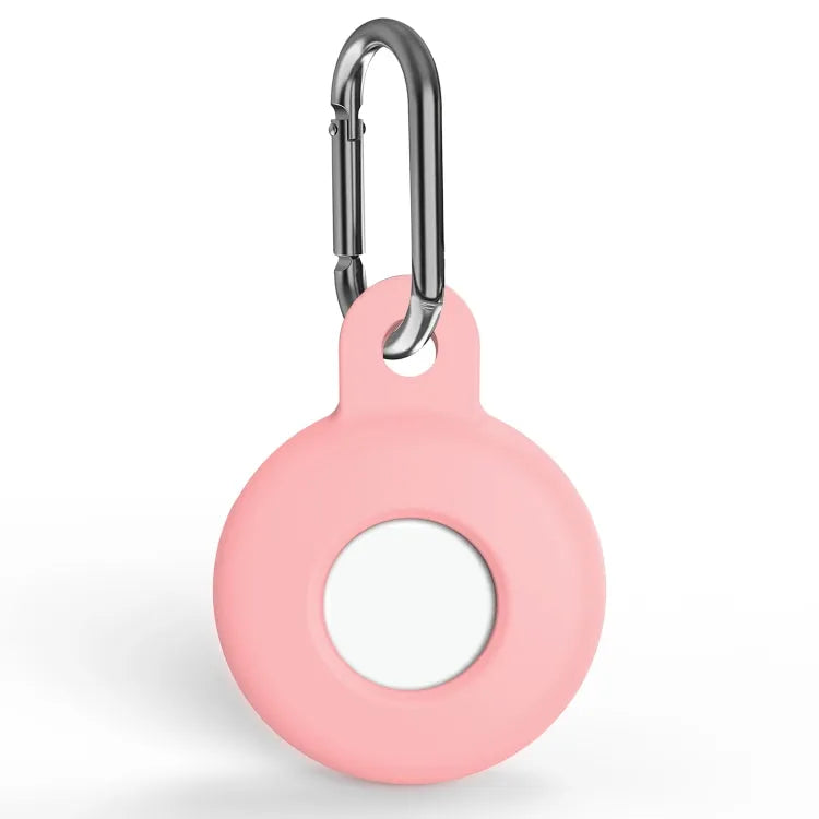 Siliconen Beschermhoesje met Karabijnhaak voor Apple AirTag (roze)