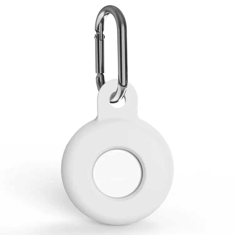 Siliconen Beschermhoesje met Karabijnhaak voor Apple AirTag (whtie)