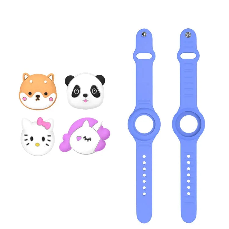 Siliconen horlogeband-beschermhoes voor Apple AirTag (blauw)
