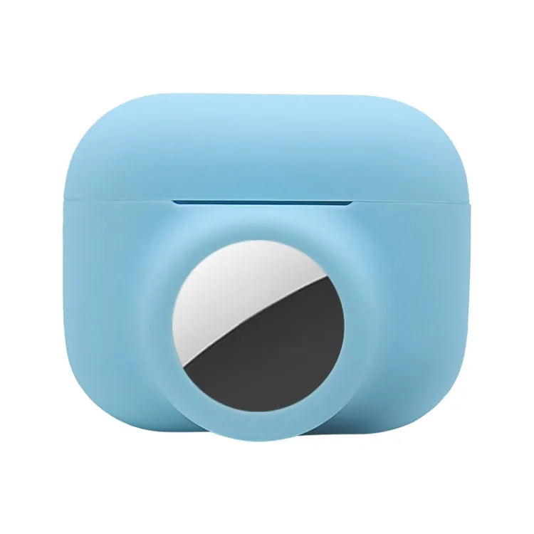 Étui de protection antichoc en silicone 2 en 1 pour Airpods Pro / Airtag (bleu)