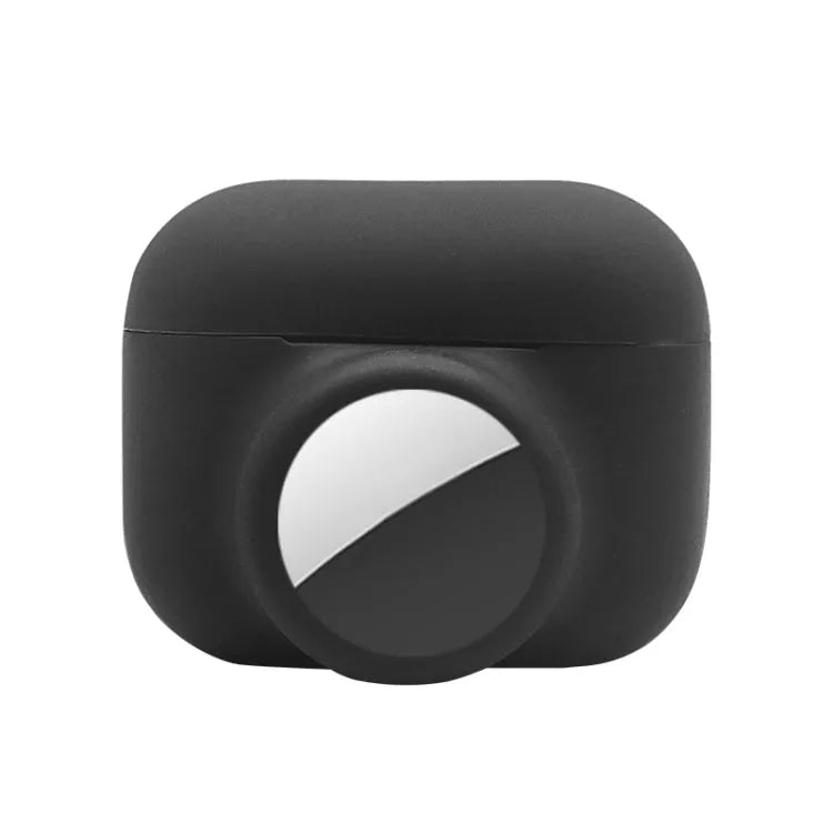Coque de protection intégrale antichoc 2 en 1 en silicone pour Airpods Pro / Airtag (noir)