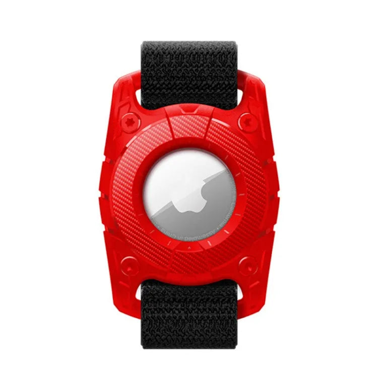 Horlogeband IP67 waterdichte behuizing met polsband voor Apple AirTag (rood)