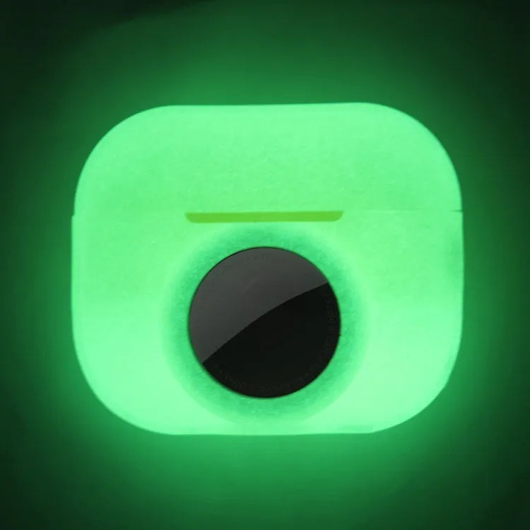 Pour AirPods Pro 2 / AirTag 2 en 1 étui de protection en silicone antichoc à couverture complète (vert fluorescent)